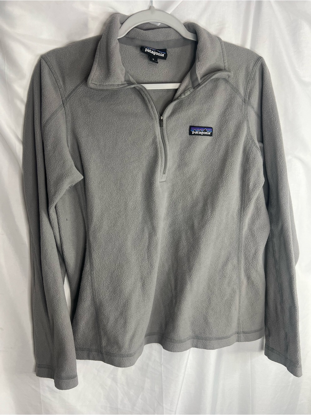 Patagonia Women's Light Gray Half-Zip Turtleneck Fleece Pullover